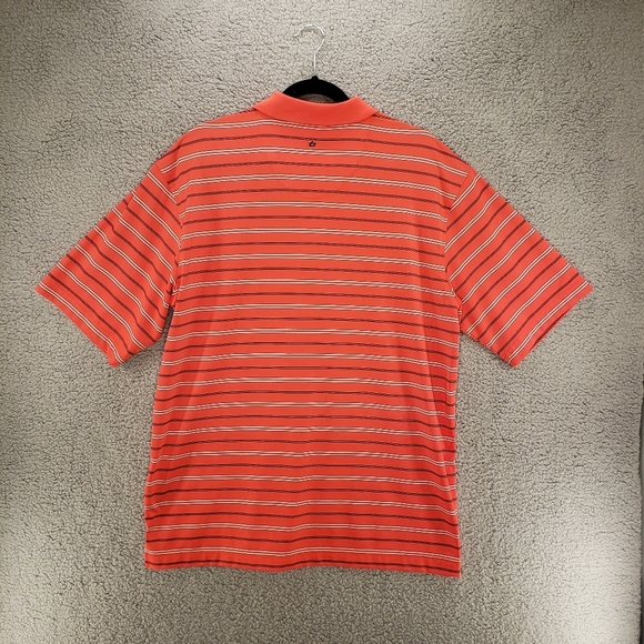 Bolle Golf Tech Pull Over Red, Blu & White Striped Polo Shirt Sz L. - Picture 7 of 10
